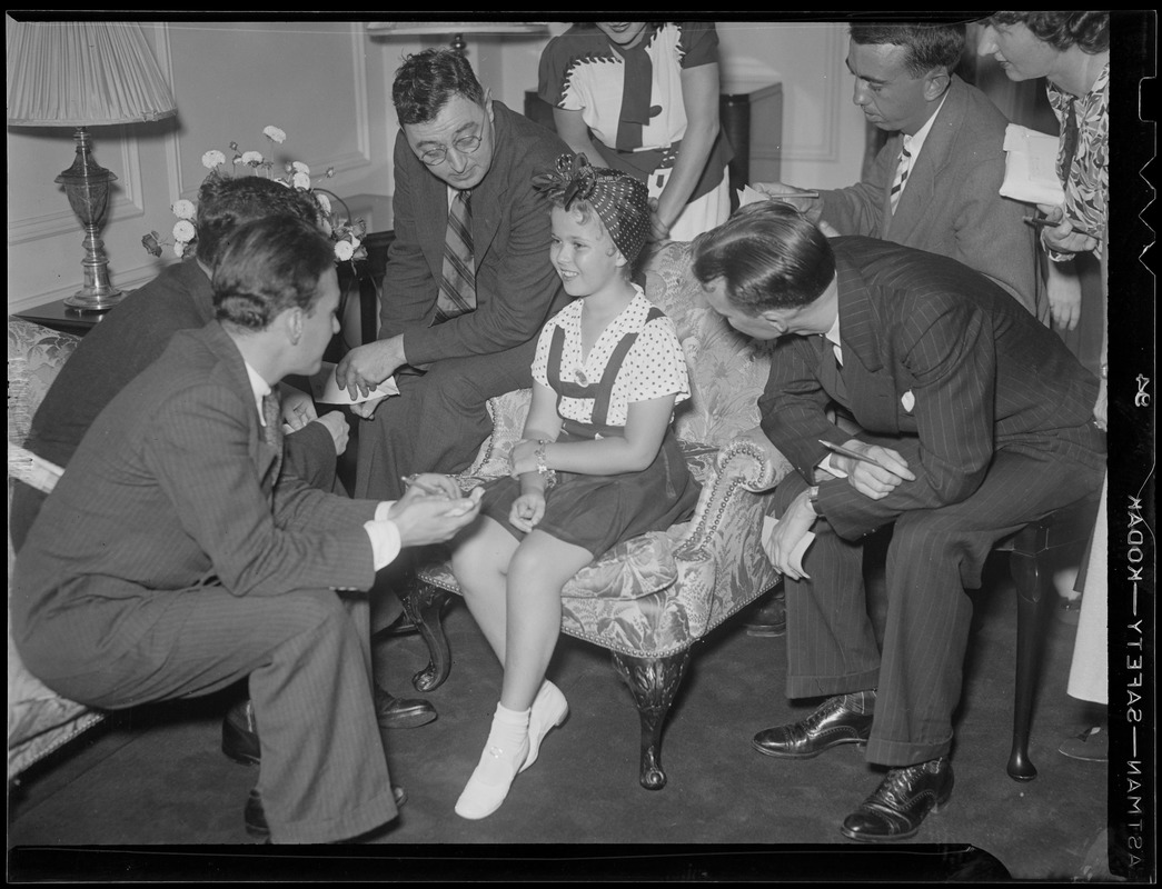 Shirley Temple in her suite at the Ritz Carlton