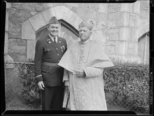 Cardinal O'Connell and man in uniform