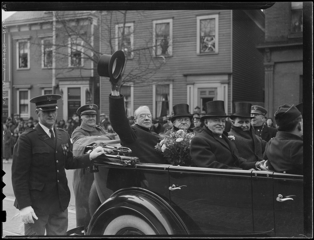 Mayor Mansfield in South Boston's Evacuation Day parade