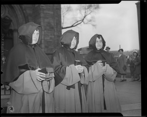 Nuns attending Cardinal O'Connell funeral at the Cathedral of the Holy Cross
