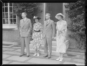 Swedish royal party in Boston: Prince Bertil / Crown Princess Louise / Crown Prince Gustav Adolf