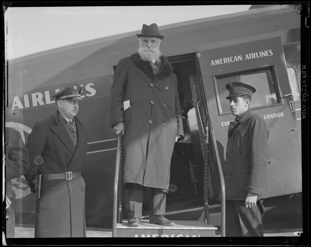 Prof. Albert Bushnell Hart, famous historian, starts on his first airplane trip