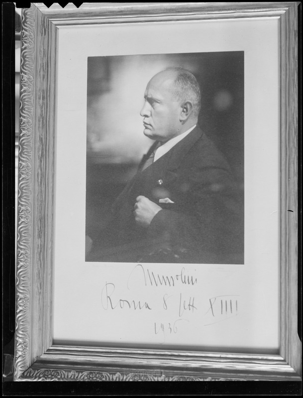 Portrait of Mussolini