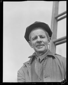 George Allen, climbing and fixing light poles for over 40 years