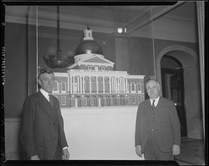 Gov. Leverett Saltonstall and Supt. of State Buildings Gustave W. Everberg of Woburn