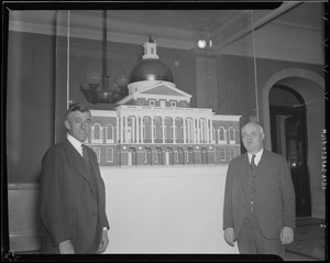 Gov. Leverett Saltonstall and Supt. of State Buildings Gustave W. Everberg of Woburn
