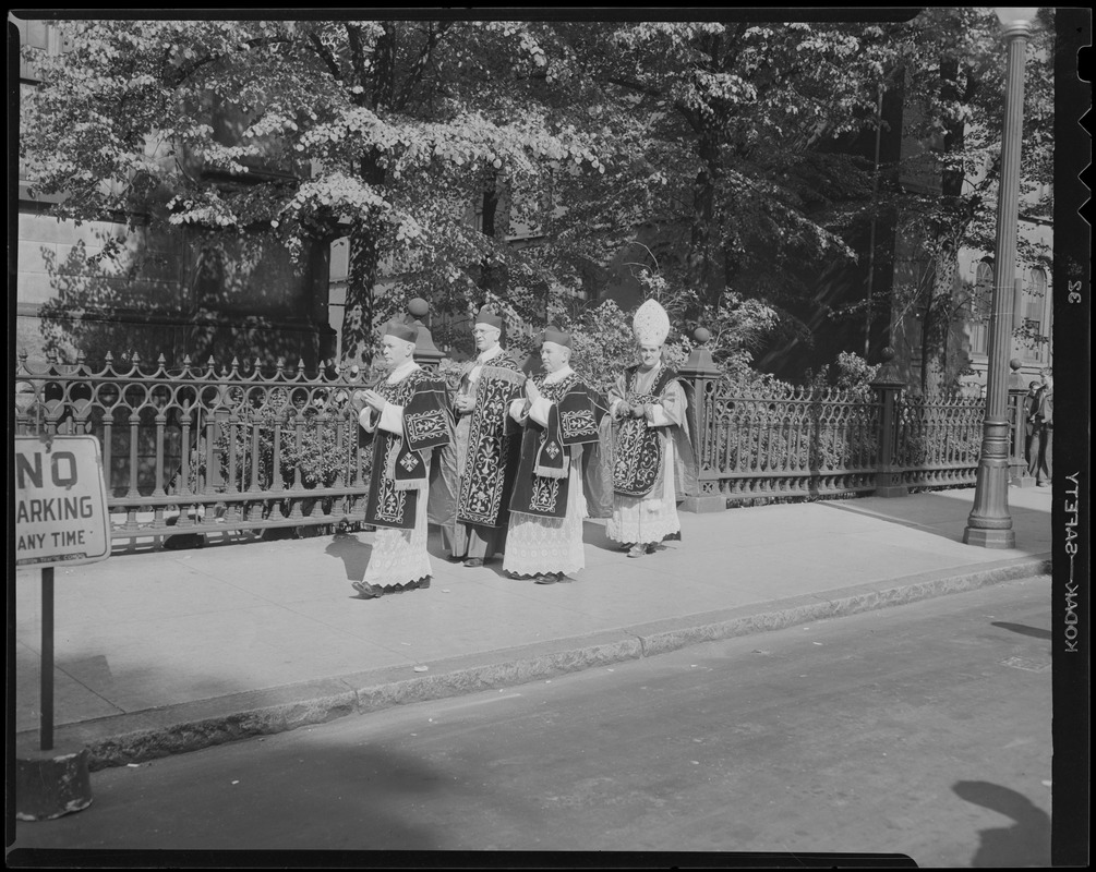 Cardinal Cushing in full regalia