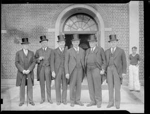 Gov. Curley and others in top hats
