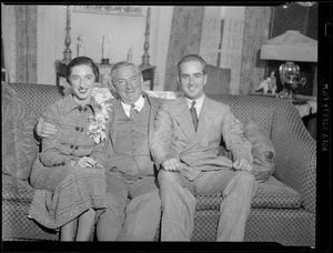 J.M. Curley with daughter Mary and unidentified man