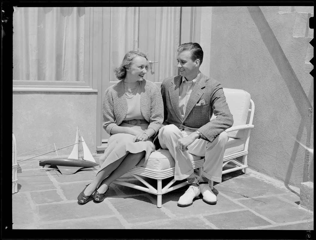 John Roosevelt and Anne Clark at Nahant mansion