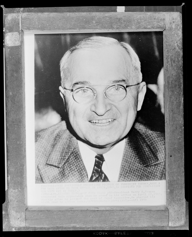 Picture of Truman, a few days after he took office - April 1945
