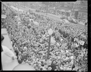 Ike parades through Boston on the day before Election Day