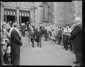 Harry Truman in Boston for Tobin's funeral
