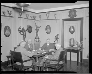 Inside the B.A.A. clubhouse on Exeter Street, oldest athletic club in America