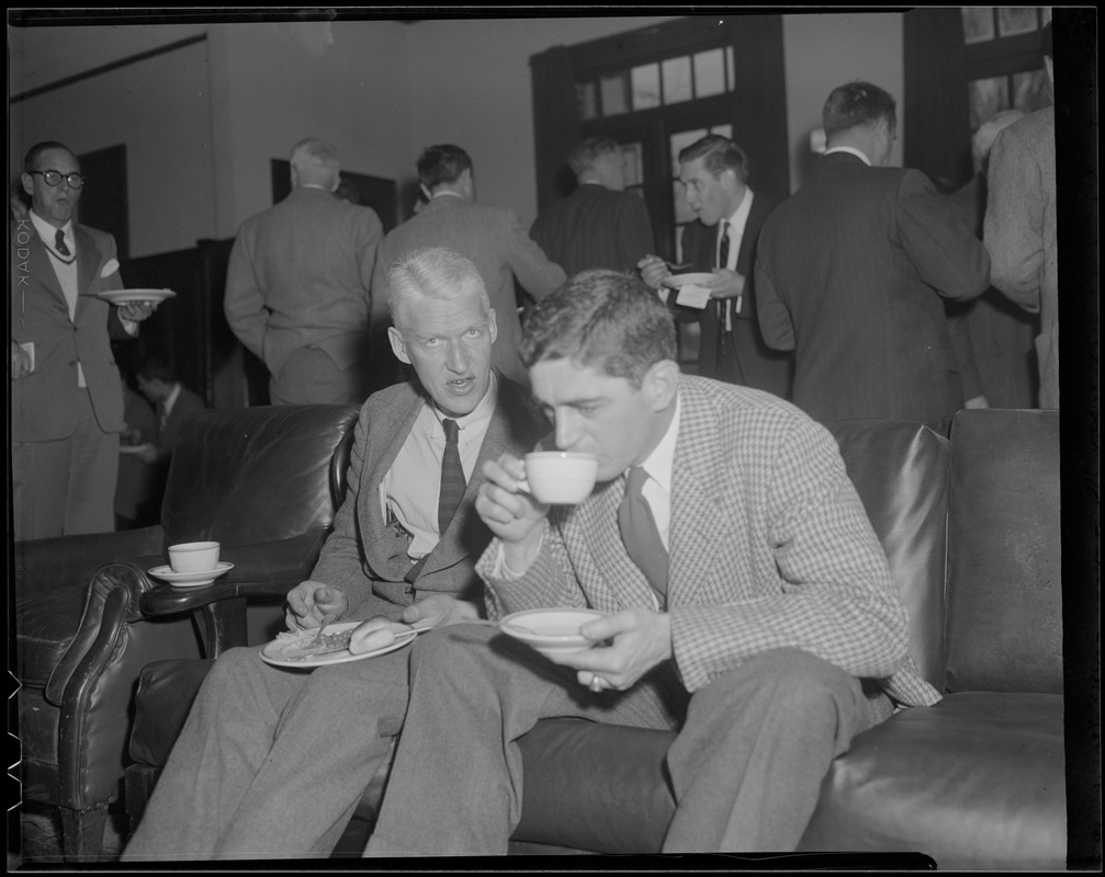 High school athletes at dinner, possibly Andover or Exeter