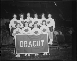 Dracut H.S. cheerleaders at Boston Garden