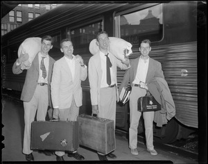Four men at South Station