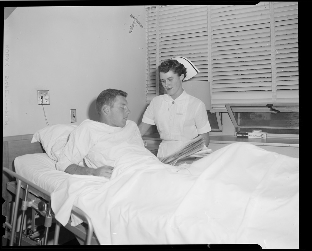 Athlete in hospital bed