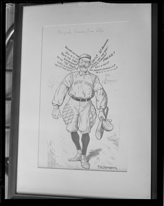 Old time baseball pictures - copied at Braves Field just before they moved the pictures under a glass case