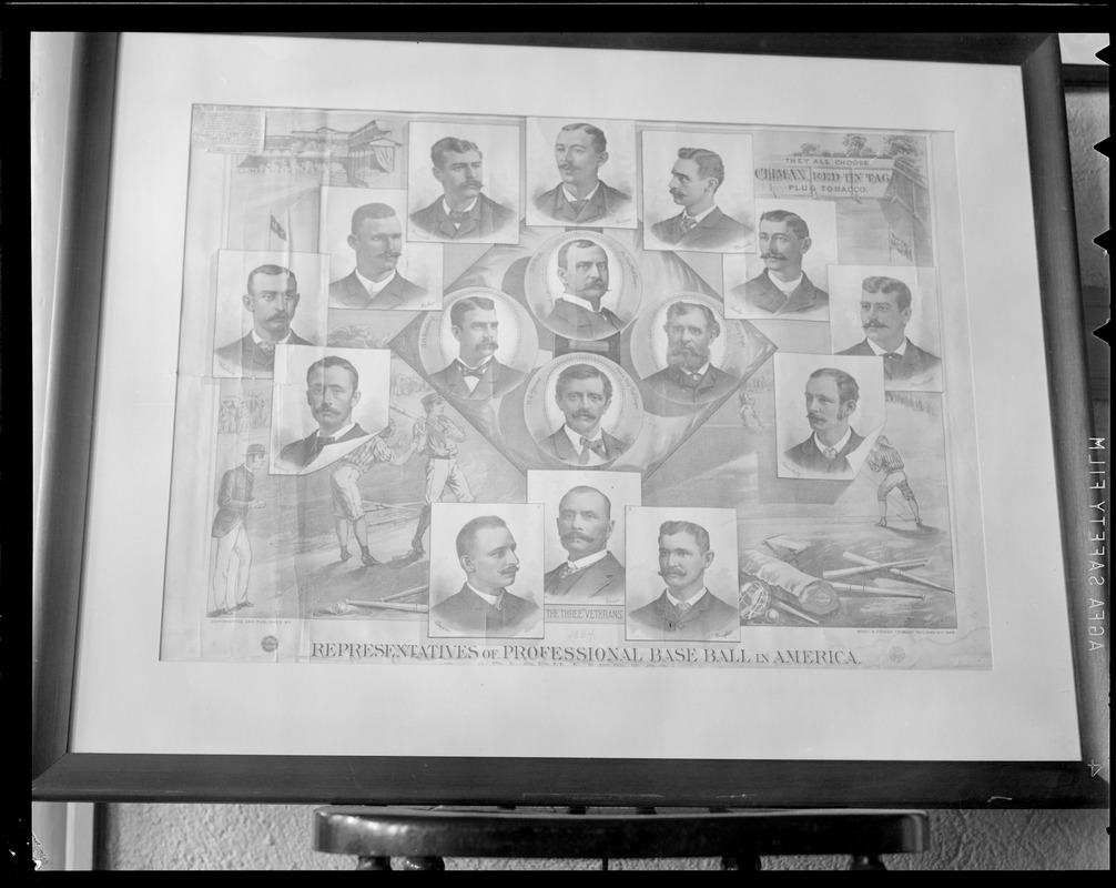 Old time baseball pictures - copied at Braves Field just before they moved the pictures under a glass case