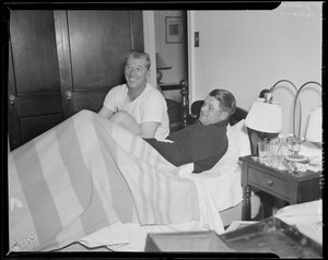 Lefty Grove taking care of his teammate Jimmie Foxx in their hotel room