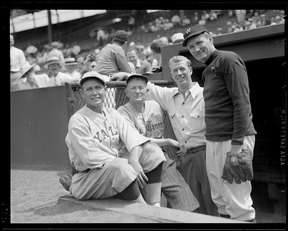 Cy Young, Lefty Grove, Walter Johnson at Old-Timers' Game at Fenway