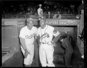 Sam Jethroe & Jackie Robinson at Braves Field