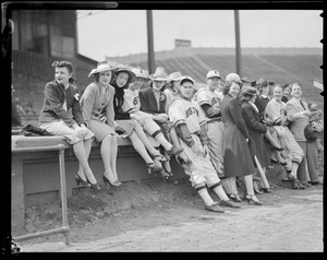 Bees players with their wives at Braves Field