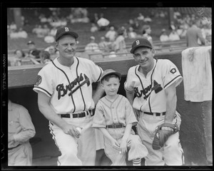 Boston Braves with little boy