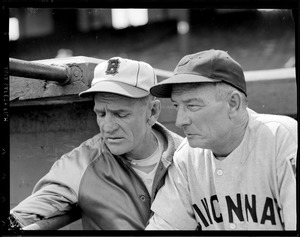 Casey Stengel of the Bees with Cincinnati manager