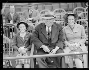 Family in the stands at Fenway
