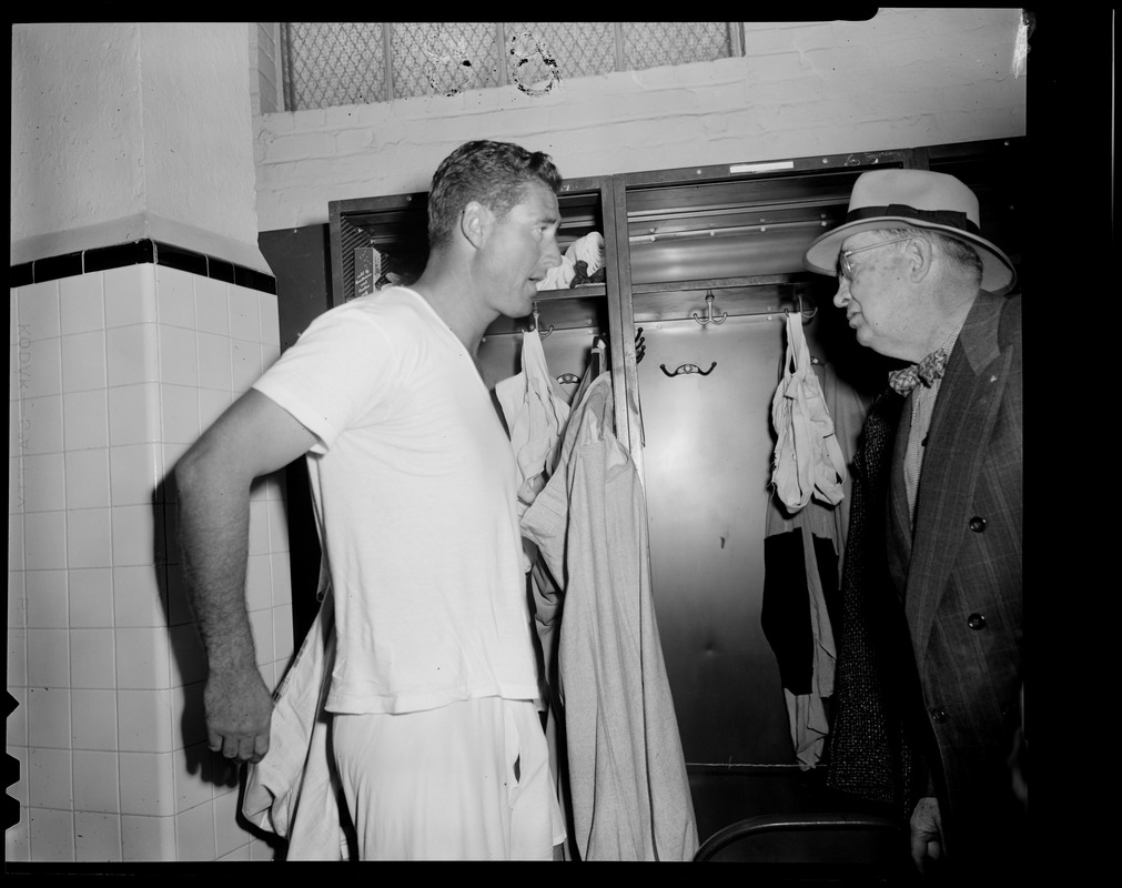 Ted Williams in locker room