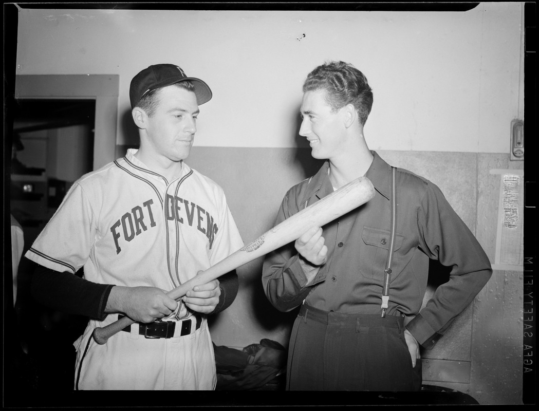 Ted Williams with Fort Devens player