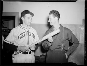 Ted Williams with Fort Devens player