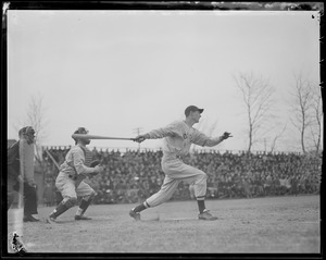Ted Williams hits a grand slam against the Holy Cross varsity team in Worcester