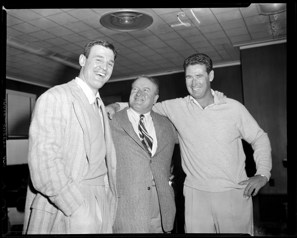 Ted Williams with two men