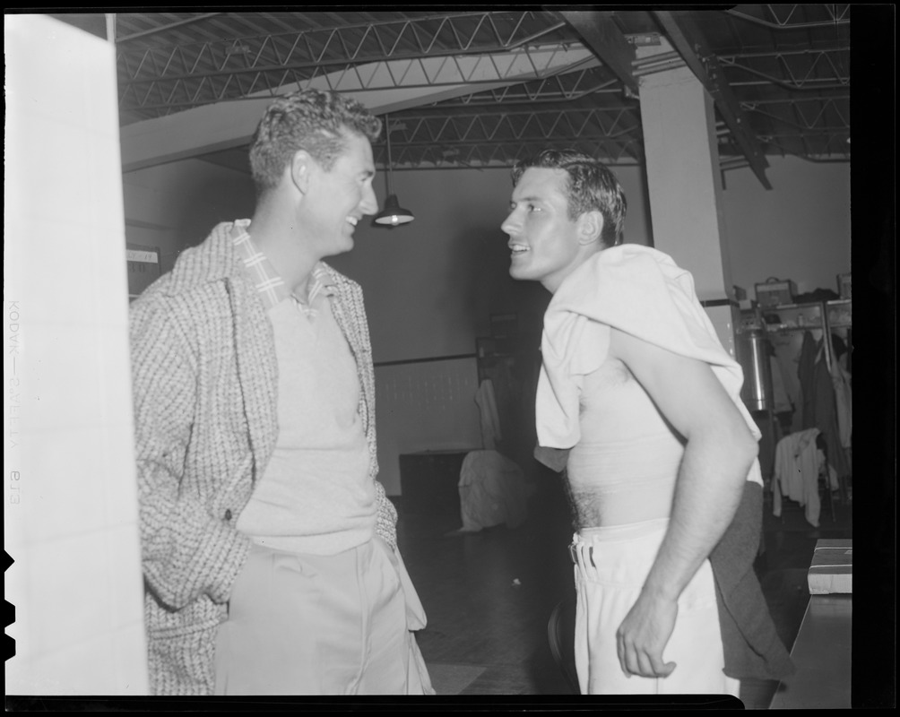 Ted Williams talking to Jimmy Piersall