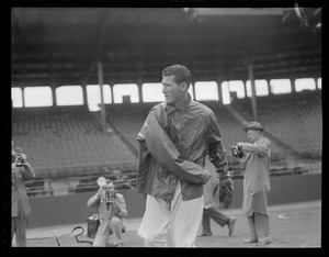 Ted Williams warming up