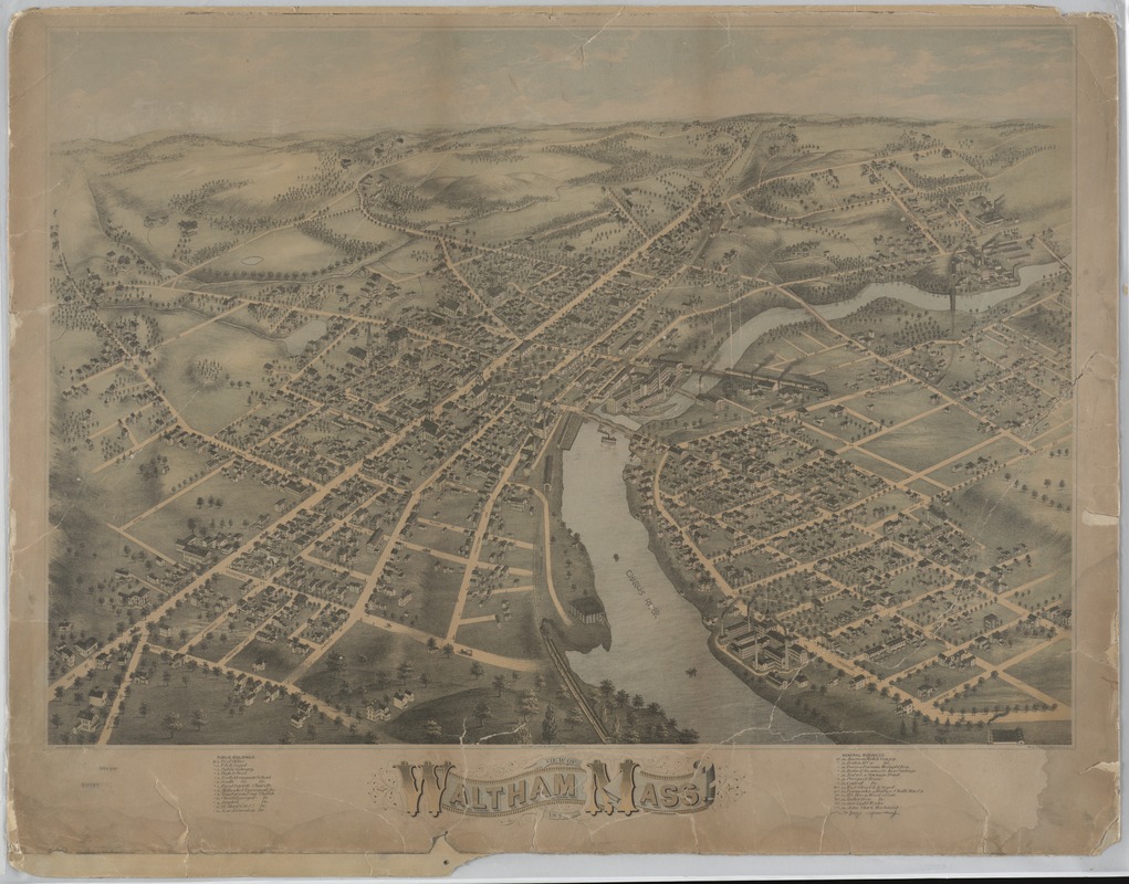 View of Waltham, Mass. 1873
