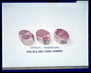 Style 2 tenderloin, type III-A grill steaks (formed)