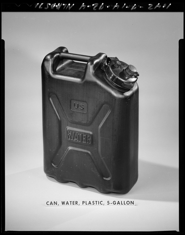 Can, water, plastic, 5-gallon