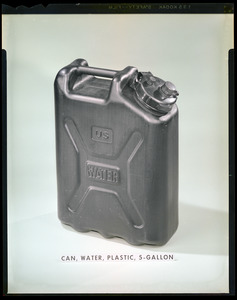 Can, water, plastic, 5-gallon