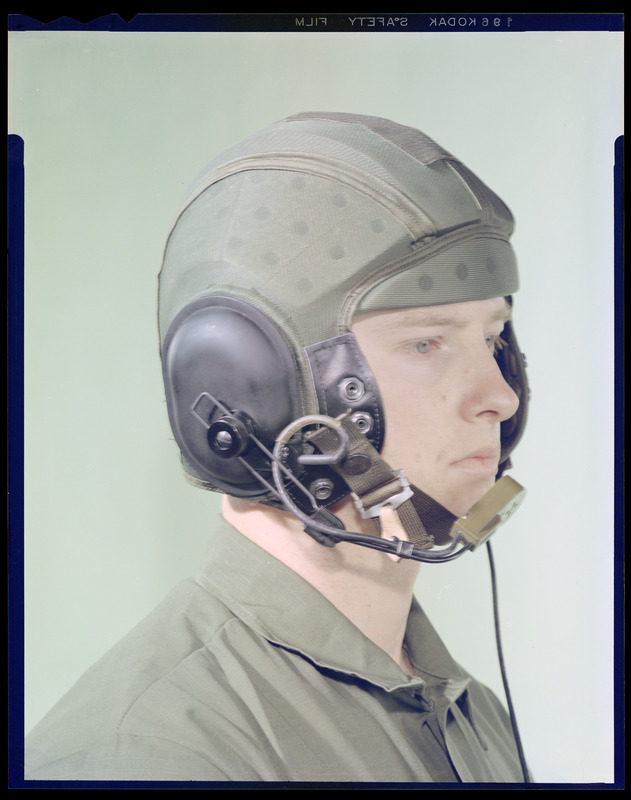 CEMEL, body armor, helmets, combat vehicle crewman, liner (3/4 view) Digital Commonwealth