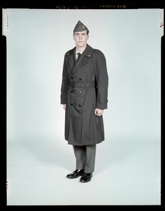 IPD, all weather coat, double brasted + belted