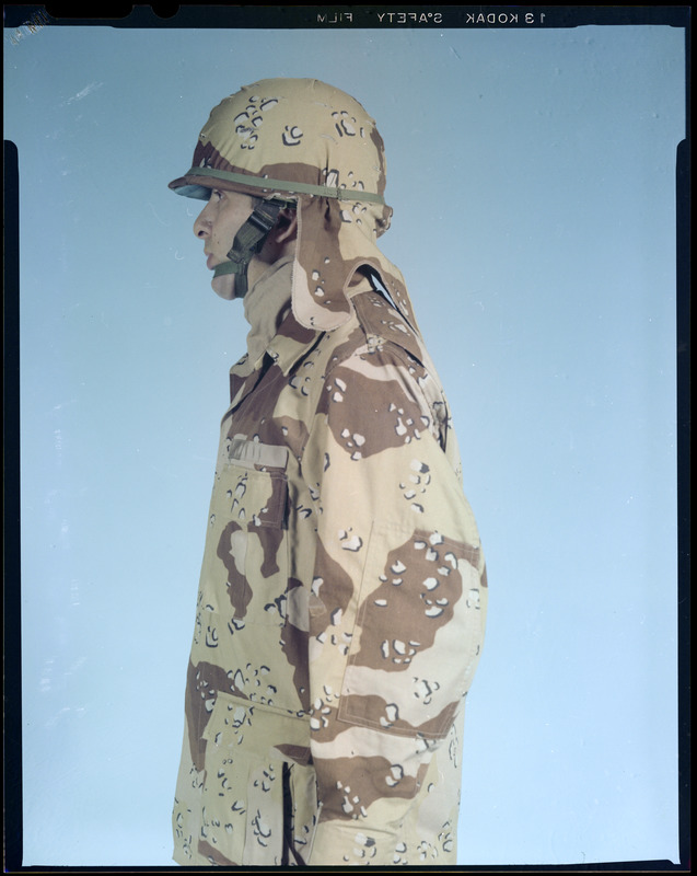 Uniform, desert w/neckerchief + helmet cover used to protect neck
