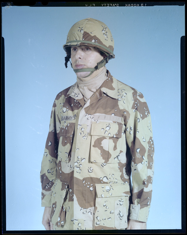 Uniform, desert w/neckerchief + helmet cover used to protect neck