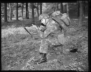 CEMEL combat uniform, camouflag w/ Alice with old helmet
