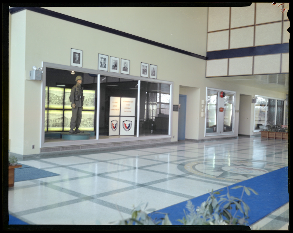 Grounds & facilities - admin. bldg, lobby, display cases