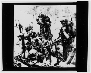 Exhibits - Nato, series of high contrast combat scenes
