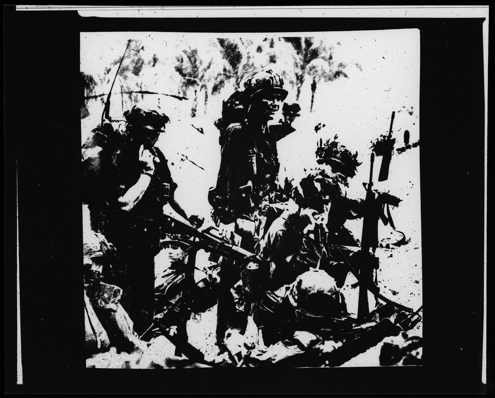 Exhibits - Nato, series of high contrast combat scenes